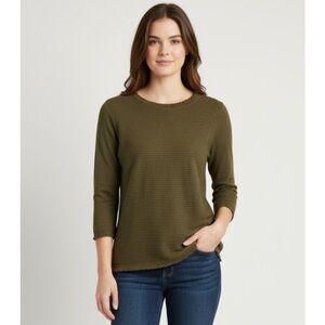 CHRISTOPHER & BANKS Lightweight Knit Sweater, Women’s LP, Green